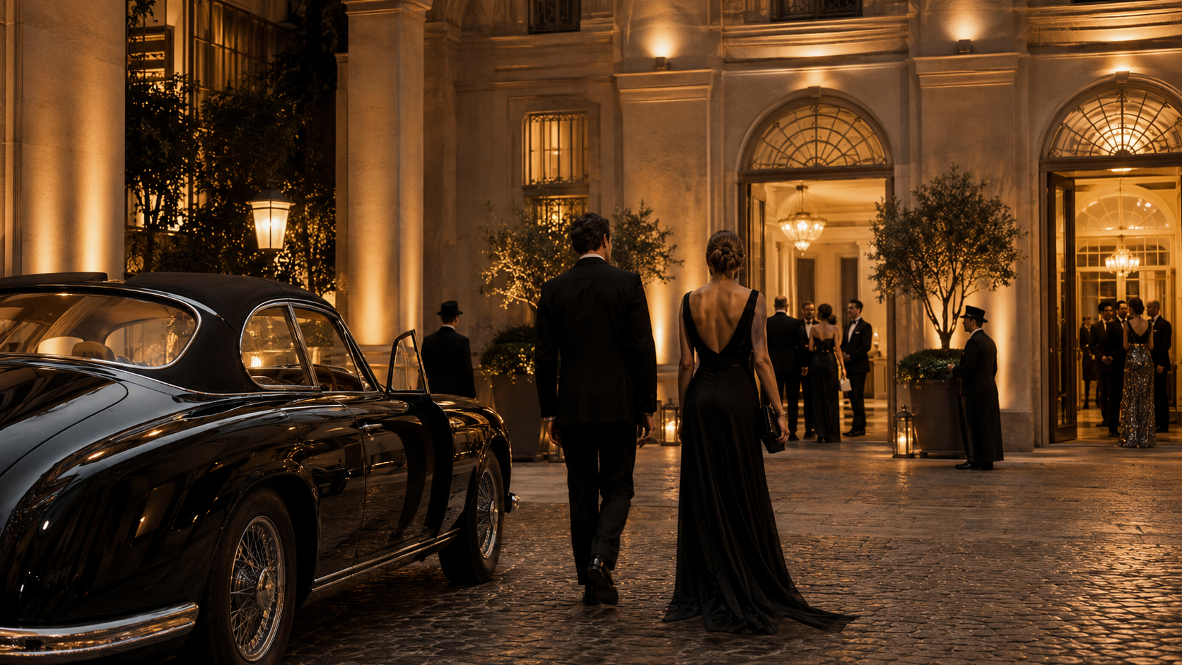 Gala arrival at Portrait Milano